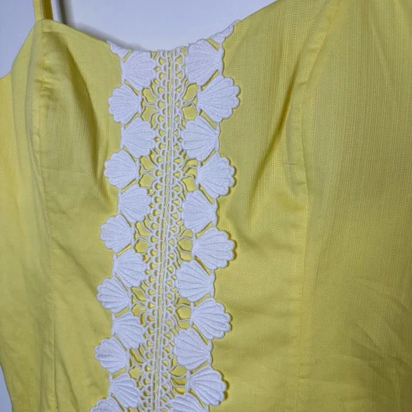 LILLY PULITZER Shelli Stretch Dress Watch Hill Yellow Size 12 Retail $168 - Picture 8 of 8